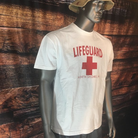 MEN'S WHITE HAWAII LIFEGUARD NORTH SHORE TEE XL - Picture 3 of 5